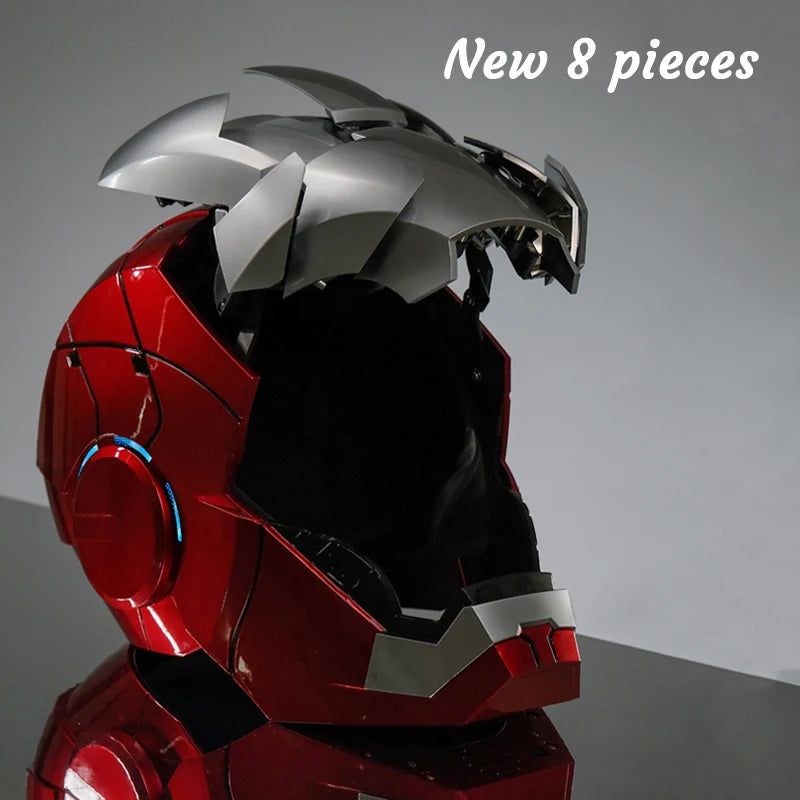 Iron Man MK5 Helmet – 1:1 Electric Voice-Activated Wearable Mask with LED & Remote Control