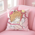 C-Cute Sakura Kinomoto Pillow Case – Soft Plush Anime Cushion Cover with Invisible Zipper