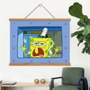 SpongeBob Canvas Wall Hanging Art – Funny Patrick & Squidward Decor