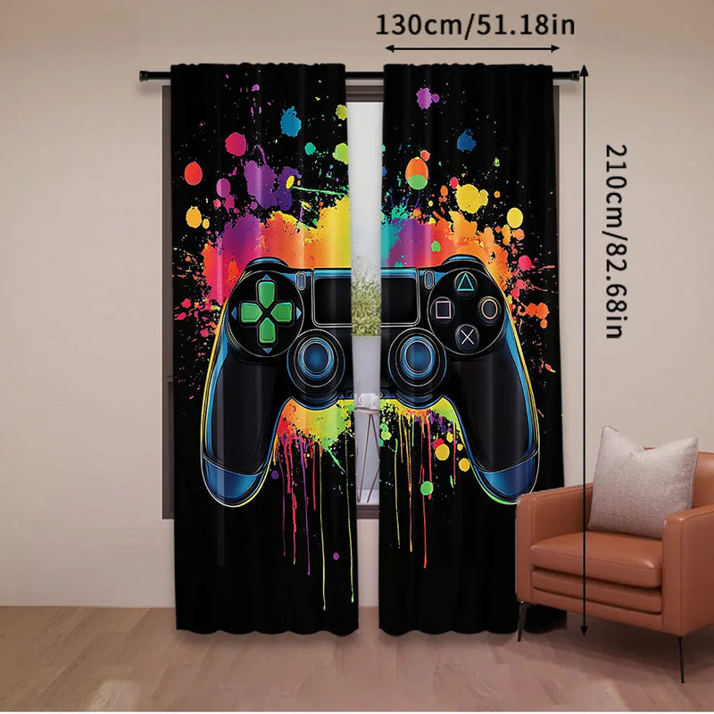Gamer Controller Blackout Curtains – 2 Panels
