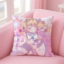 C-Cute Sakura Kinomoto Pillow Case – Soft Plush Anime Cushion Cover with Invisible Zipper
