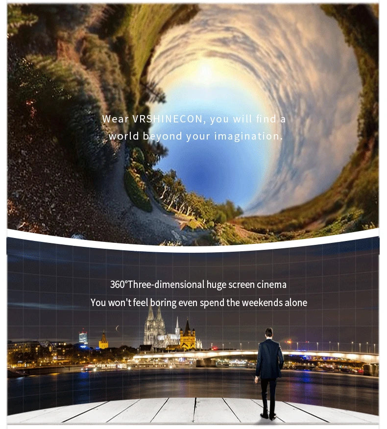 VR Shinecon 10.0 – 3D Virtual Reality Headset for Smartphone with Bluetooth Controller & Immersive Viewing