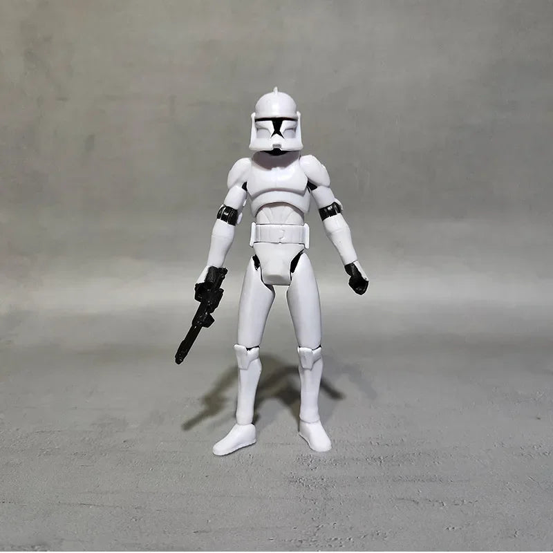 Marvel 10cm White Soldier & Black Knight – Star Wars Model Storm Action Figure with Movable Joints & Laser Sword