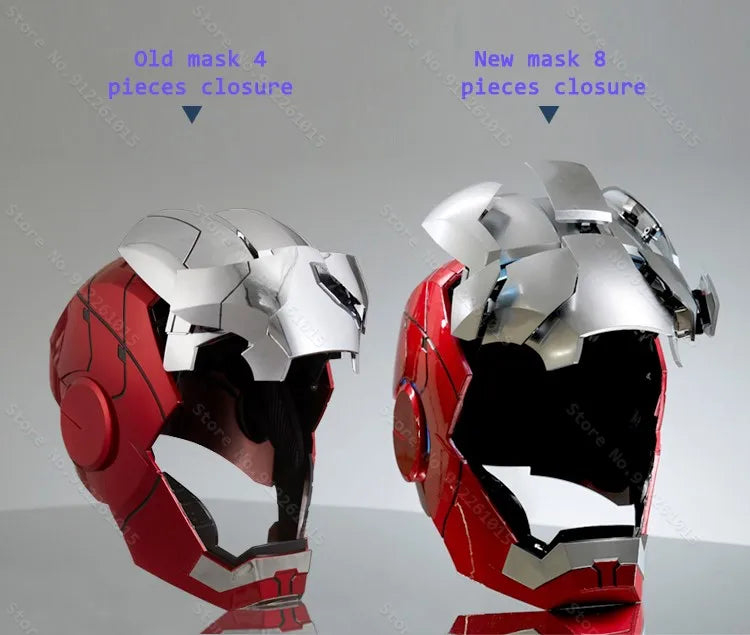 Iron Man MK5 Helmet – 1:1 Electric Voice-Activated Wearable Mask with LED & Remote Control