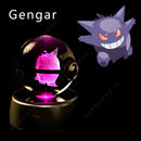 ✨ Pokémon 3D Crystal Ball LED Night Light – Multi-Color Gradient Base