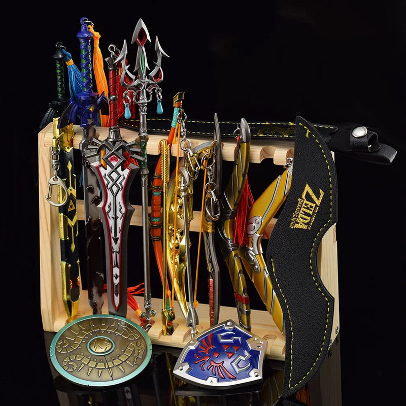 🗡️ The Legend of Zelda: Tears of the Kingdom – Master Sword & Hylian Shield Keyring