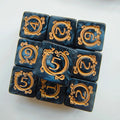 🎲 Dragon Print DND Dice Set – 10pcs Acrylic Pearl Edition (D6)