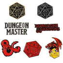 RPG Game Dungeon DnD Dragon Dice D20 Anime Enamel Pin Lapel Badges Manga Brooches for Women Fashion Jewelry Accessories Gifts