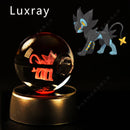 ✨ Pokémon 3D Crystal Ball LED Night Light – Multi-Color Gradient Base