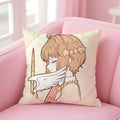 C-Cute Sakura Kinomoto Pillow Case – Soft Plush Anime Cushion Cover with Invisible Zipper