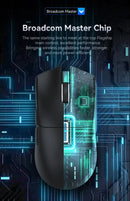 Attack Shark X11 PAW3311 White Bluetooth Mouse, Triple Mode Connectivity, Touch Magnetic Charging Dock, Ultra-Light Gaming Mouse