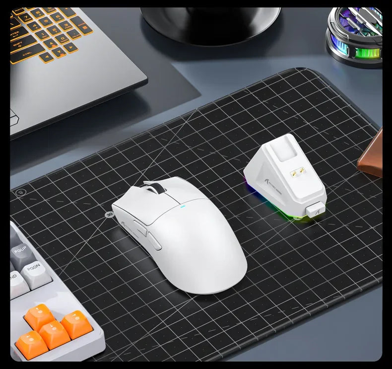Attack Shark X11 PAW3311 White Bluetooth Mouse, Triple Mode Connectivity, Touch Magnetic Charging Dock, Ultra-Light Gaming Mouse