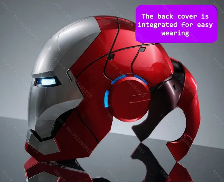 Iron Man MK5 Helmet – 1:1 Electric Voice-Activated Wearable Mask with LED & Remote Control