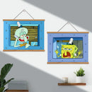 SpongeBob Canvas Wall Hanging Art – Funny Patrick & Squidward Decor