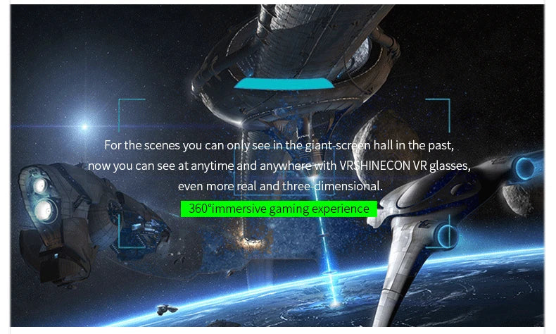 VR Shinecon 10.0 – 3D Virtual Reality Headset for Smartphone with Bluetooth Controller & Immersive Viewing