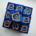 🎲 Dragon Print DND Dice Set – 10pcs Acrylic Pearl Edition (D6)
