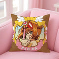 C-Cute Sakura Kinomoto Pillow Case – Soft Plush Anime Cushion Cover with Invisible Zipper