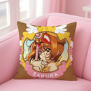 C-Cute Sakura Kinomoto Pillow Case – Soft Plush Anime Cushion Cover with Invisible Zipper