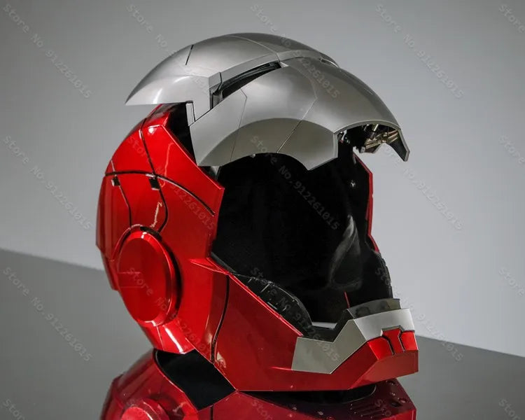 Iron Man MK5 Helmet – 1:1 Electric Voice-Activated Wearable Mask with LED & Remote Control