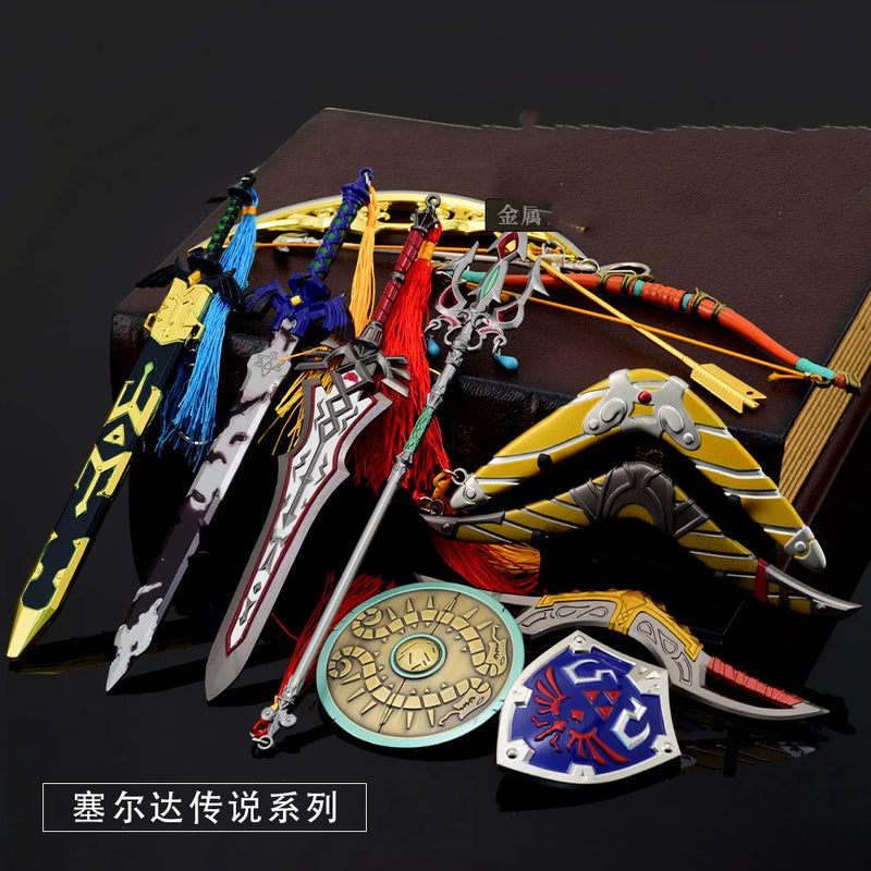 🗡️ The Legend of Zelda: Tears of the Kingdom – Master Sword & Hylian Shield Keyring