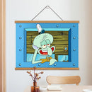 SpongeBob Canvas Wall Hanging Art – Funny Patrick & Squidward Decor