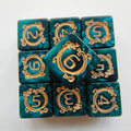 🎲 Dragon Print DND Dice Set – 10pcs Acrylic Pearl Edition (D6)