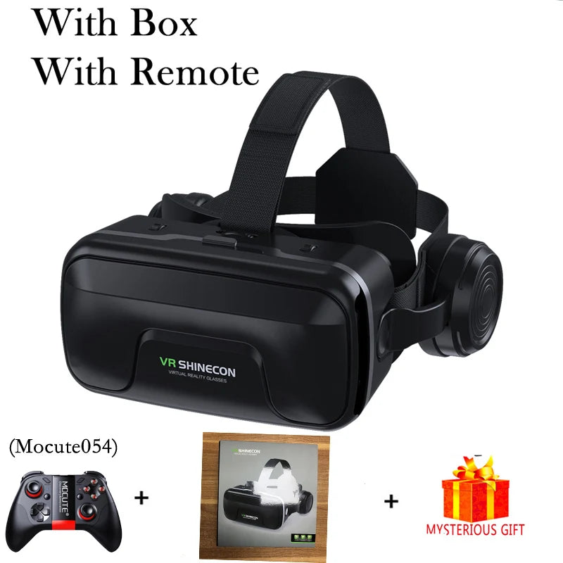VR Shinecon 10.0 – 3D Virtual Reality Headset for Smartphone with Bluetooth Controller & Immersive Viewing