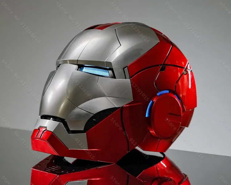 Iron Man MK5 Helmet – 1:1 Electric Voice-Activated Wearable Mask with LED & Remote Control