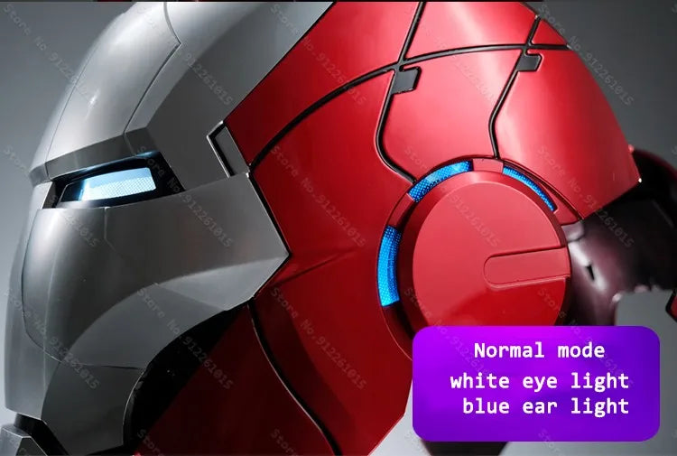 Iron Man MK5 Helmet – 1:1 Electric Voice-Activated Wearable Mask with LED & Remote Control