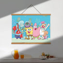 SpongeBob Canvas Wall Hanging Art – Funny Patrick & Squidward Decor