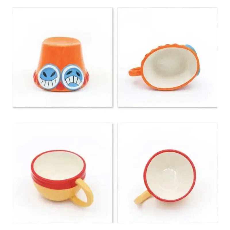 One Piece Mug – Chopper, Ace & Sabo Three Brothers Hat Ceramic Coffee Cup Cosplay