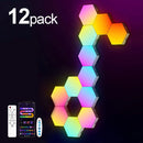 RGB Hexagon Smart Wall Light – DIY Panels with Music Sync & App Control