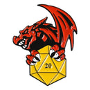 RPG Game Dungeon DnD Dragon Dice D20 Anime Enamel Pin Lapel Badges Manga Brooches for Women Fashion Jewelry Accessories Gifts
