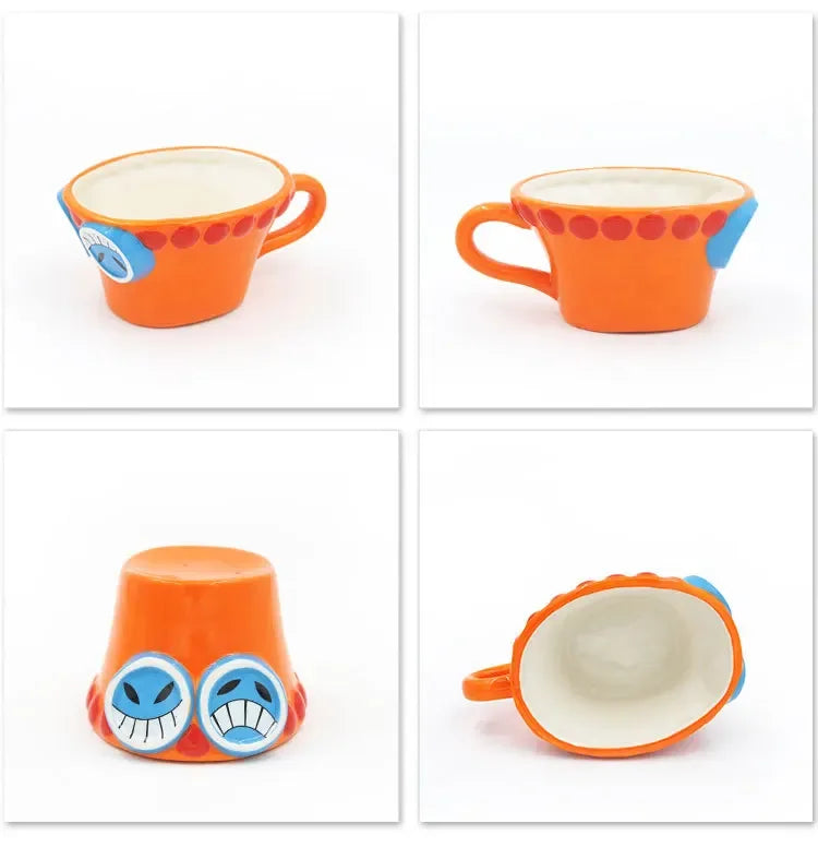 One Piece Mug – Chopper, Ace & Sabo Three Brothers Hat Ceramic Coffee Cup Cosplay