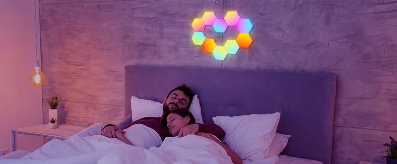 RGB Hexagon Smart Wall Light – DIY Panels with Music Sync & App Control