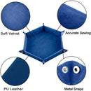 🎲 Hexagon PU Leather Dice Tray – Folding Rolling Holder for RPG & DND