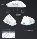 Attack Shark X11 PAW3311 White Bluetooth Mouse, Triple Mode Connectivity, Touch Magnetic Charging Dock, Ultra-Light Gaming Mouse
