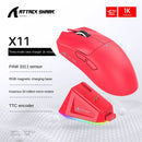 Attack Shark X11 PAW3311 White Bluetooth Mouse, Triple Mode Connectivity, Touch Magnetic Charging Dock, Ultra-Light Gaming Mouse