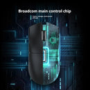 Attack Shark X11 PAW3311 White Bluetooth Mouse, Triple Mode Connectivity, Touch Magnetic Charging Dock, Ultra-Light Gaming Mouse